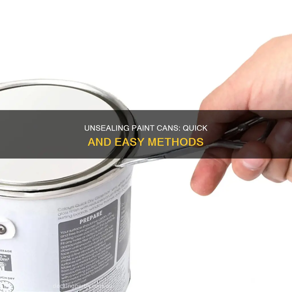 how to take a seal off a paint can