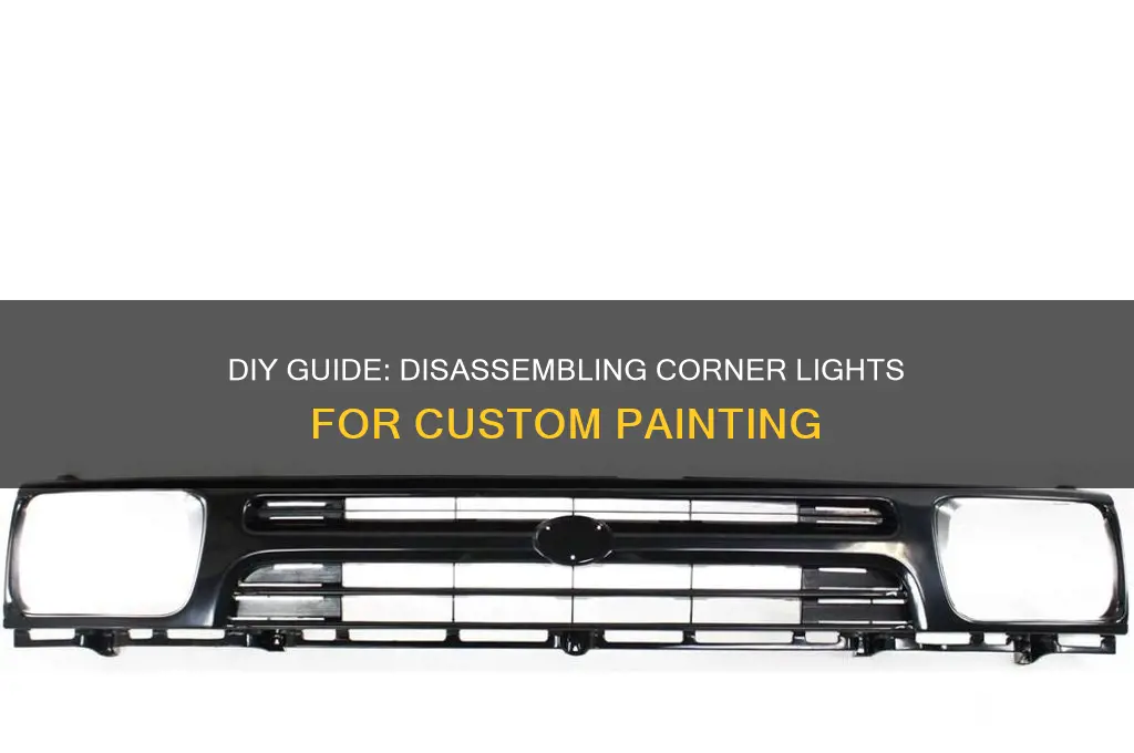 how to take apart corner lights for paint