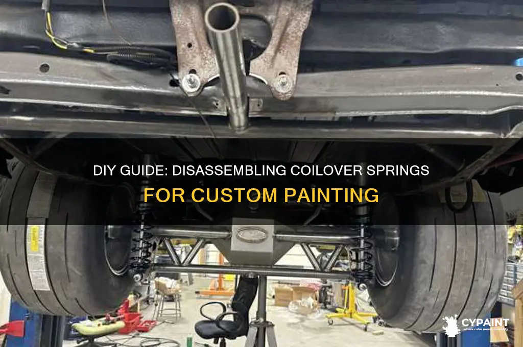 how to take apart springs on a coilover to paint