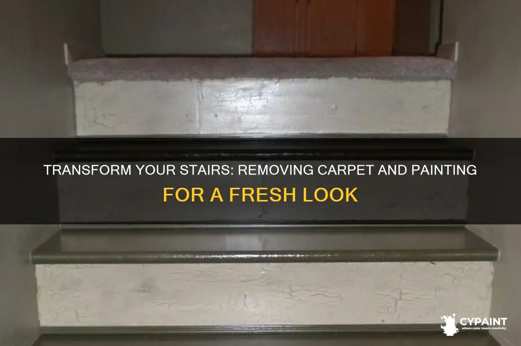 how to take carpet off stairs and paint
