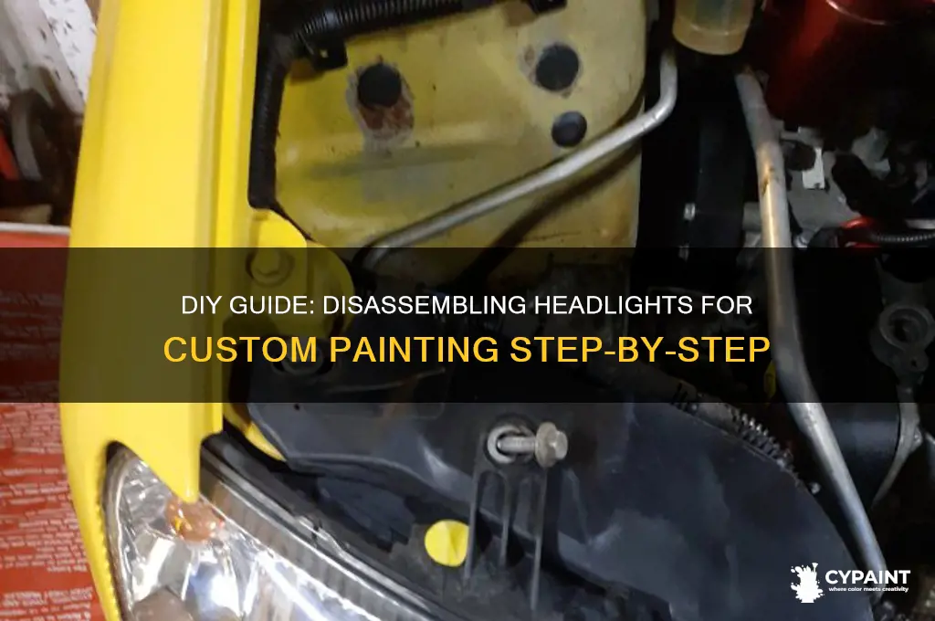 how to take headlights apart to paint them