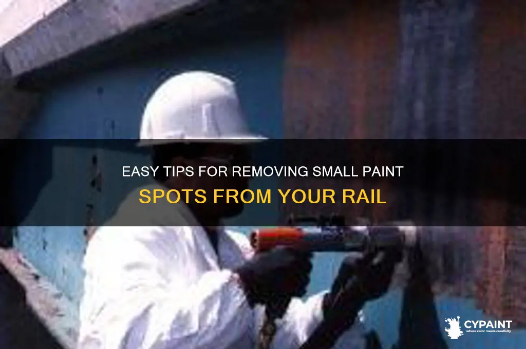 how to take off a little paint from a rail