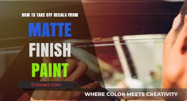 Removing Decals from Matte Finish Paint: A Step-by-Step Guide