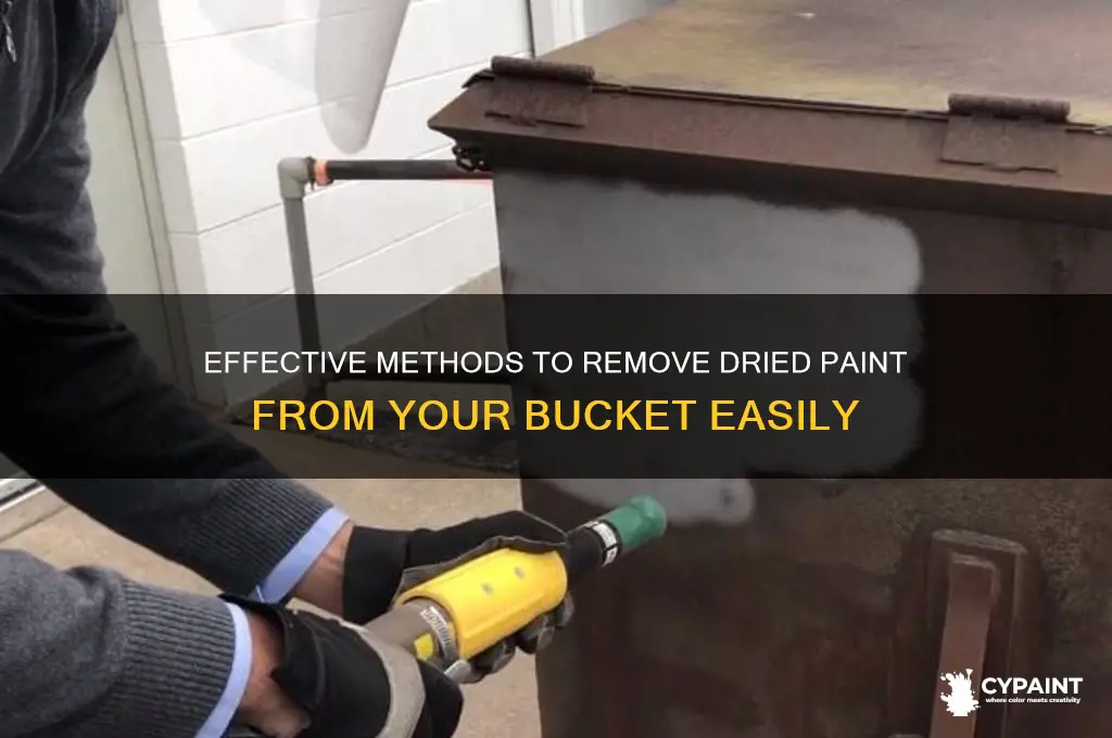how to take off dried paint from bucket