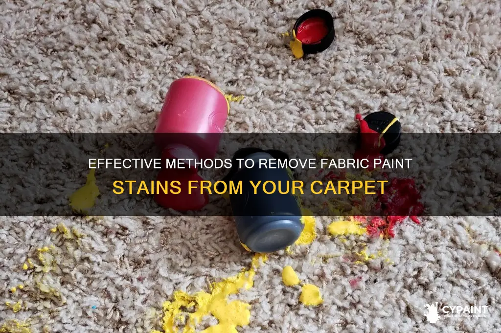 how to take off fabric paint from carpet