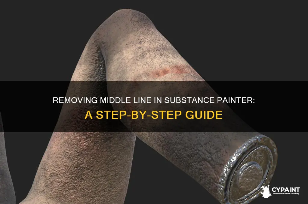 how to take off middle line substance painter