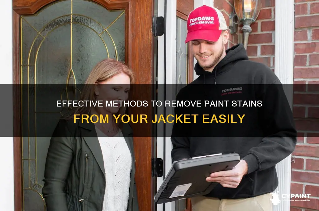 how to take off paint from a jacket