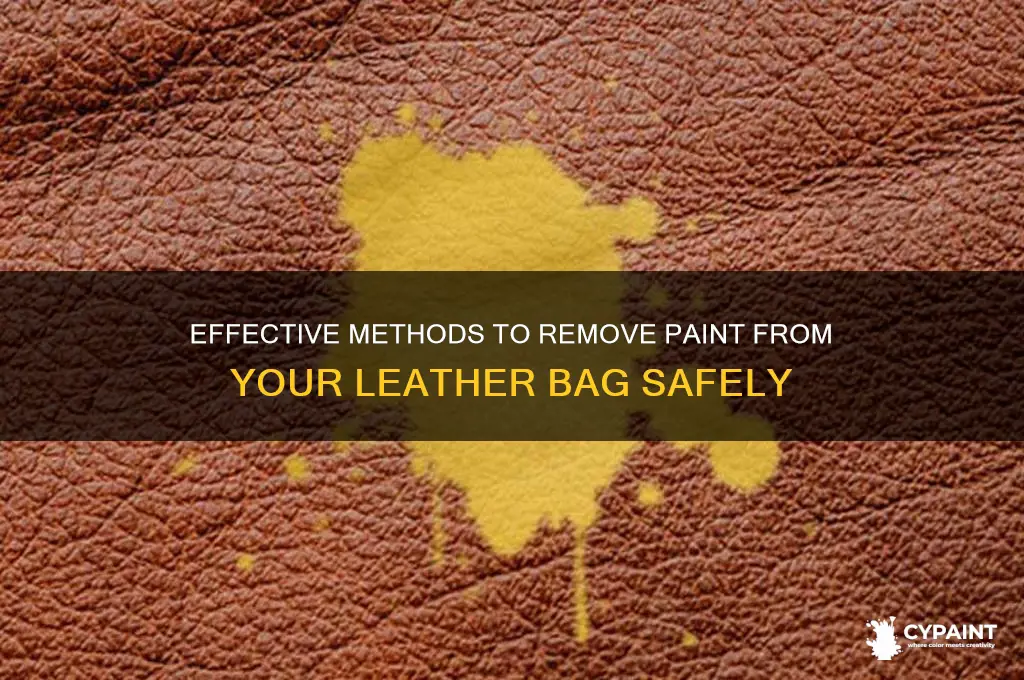 how to take off paint from leather bag
