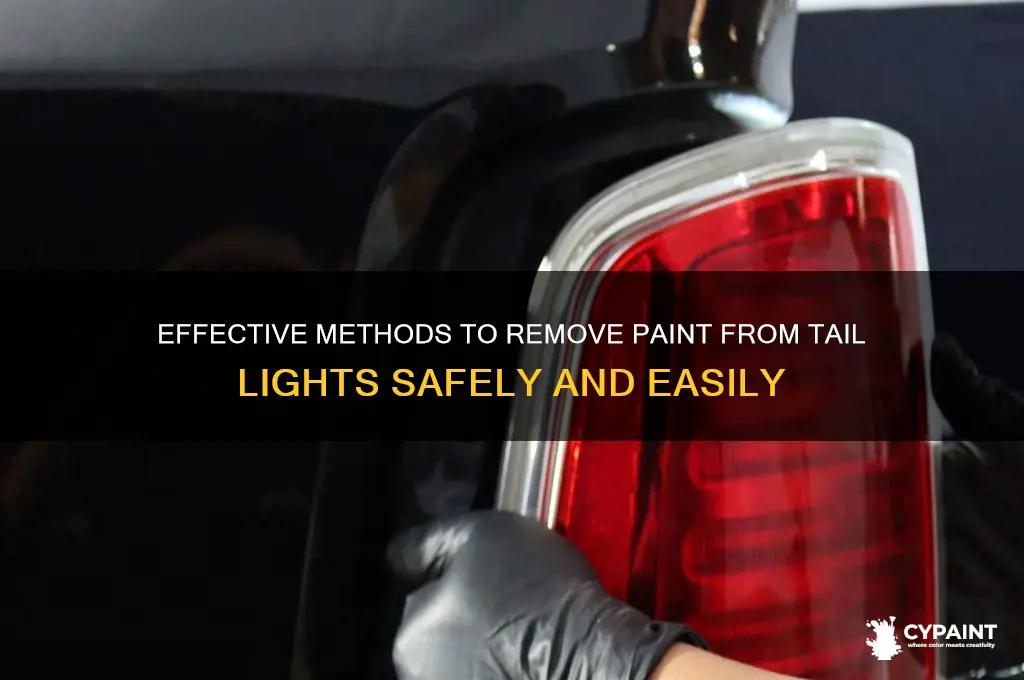 how to take off paint from tail lights