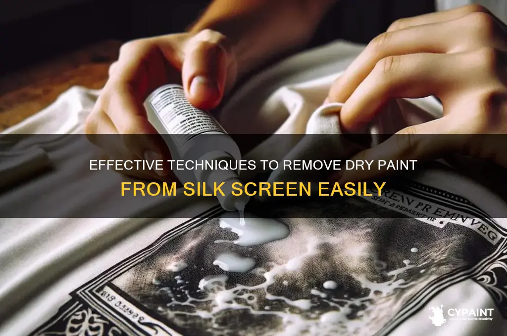 how to take out dry paint from silkscreen