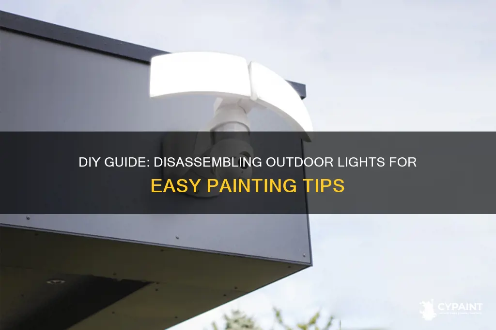 how to take outdoor lights apart to paint