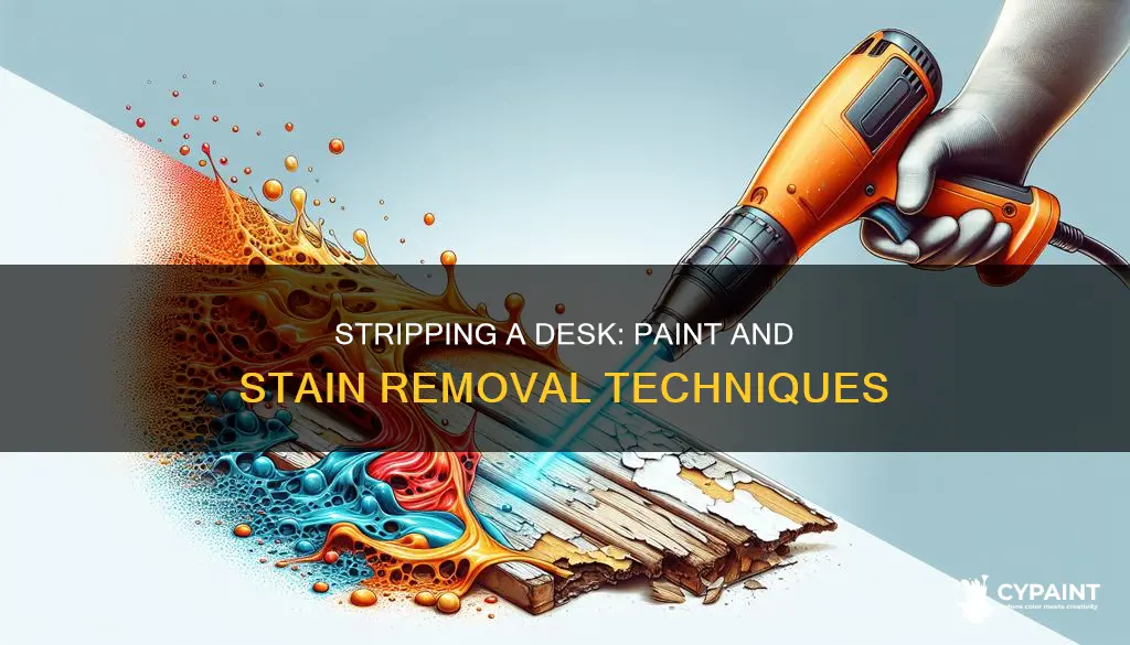 how to take paint and stain off a desk