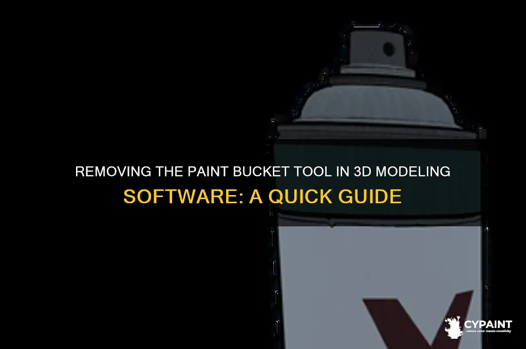 how to take paint bucket tool off 3d