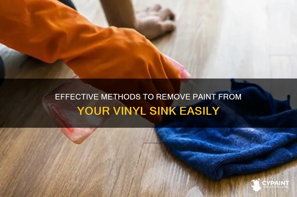 how to take paint of of vynil sink