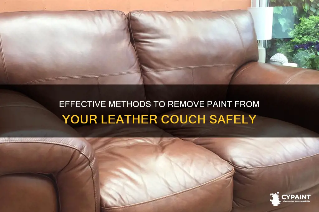 how to take paint off a leather couch