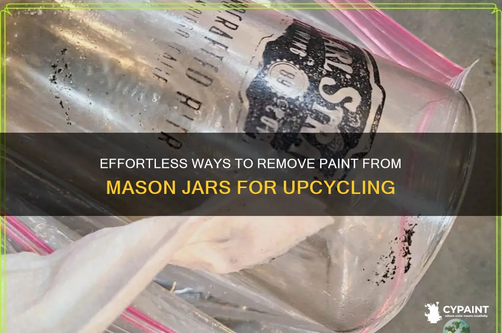 how to take paint off a mason jar