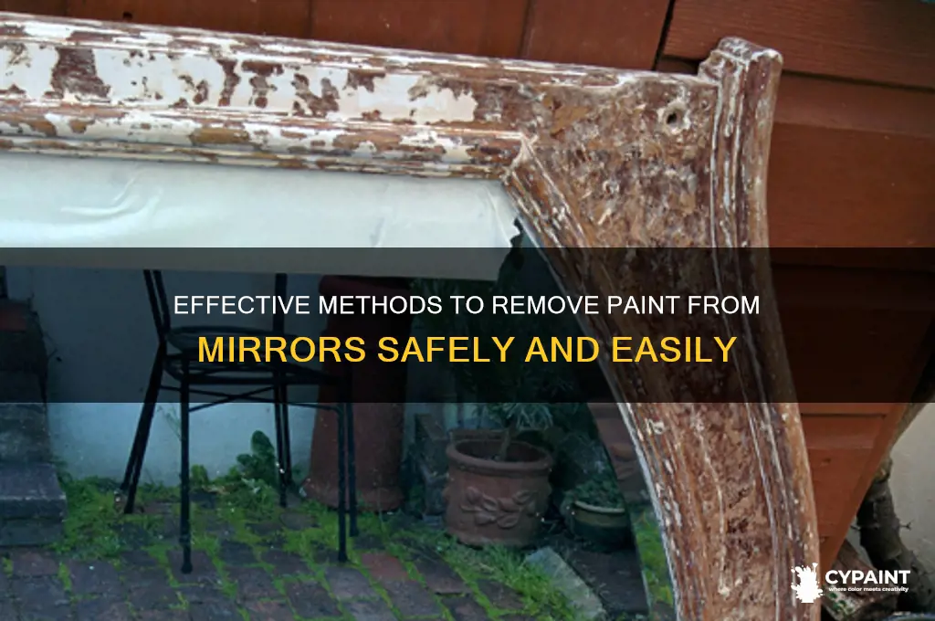 how to take paint off of a mirror