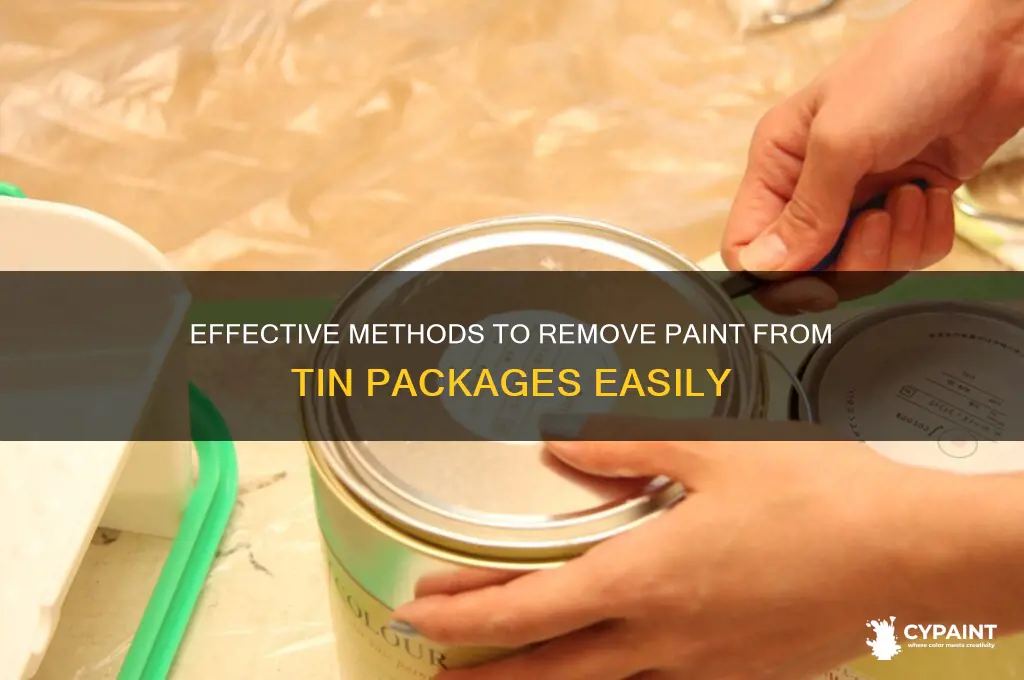 how to take paint off of tin packages