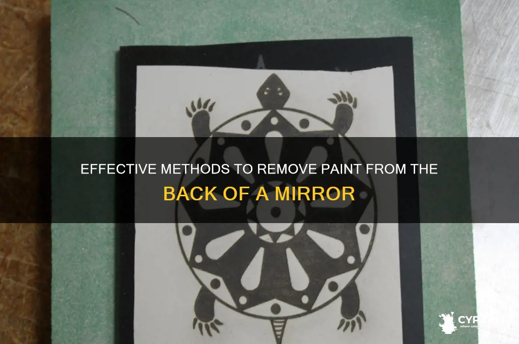 how to take paint off the back of a mirror