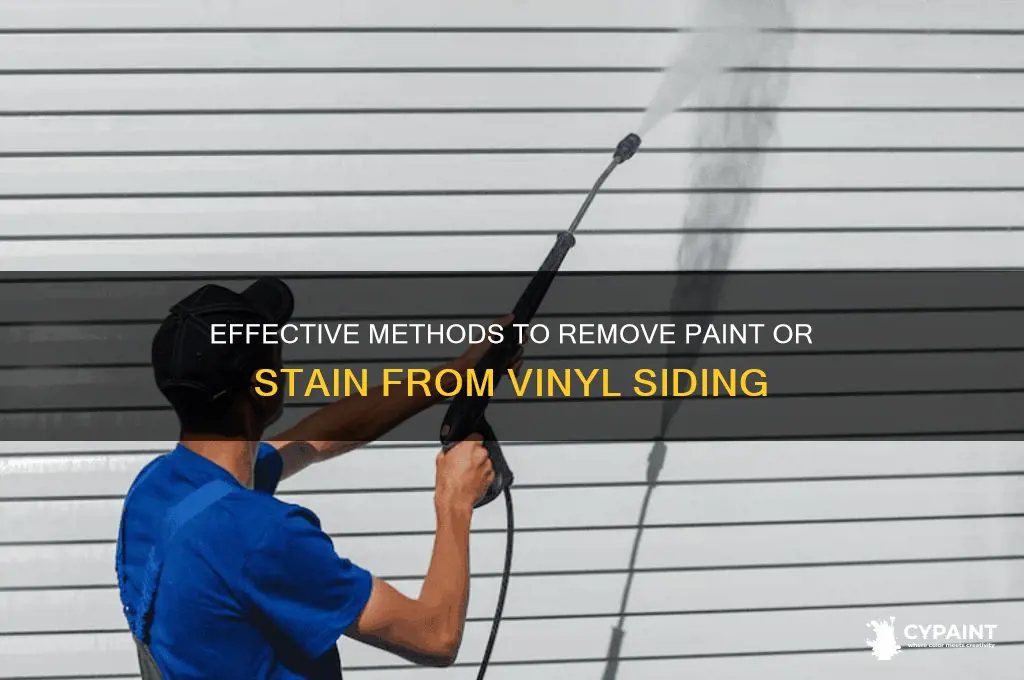 how to take paint or stain off of vinyl siding