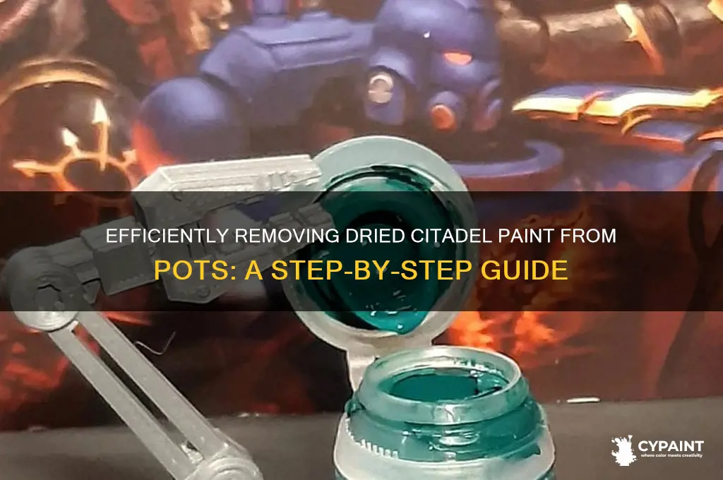 how to take paint out if a citadel paint pot