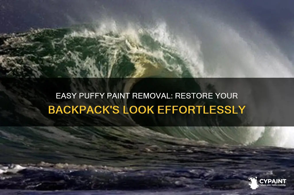 how to take puffy paint off a backpack