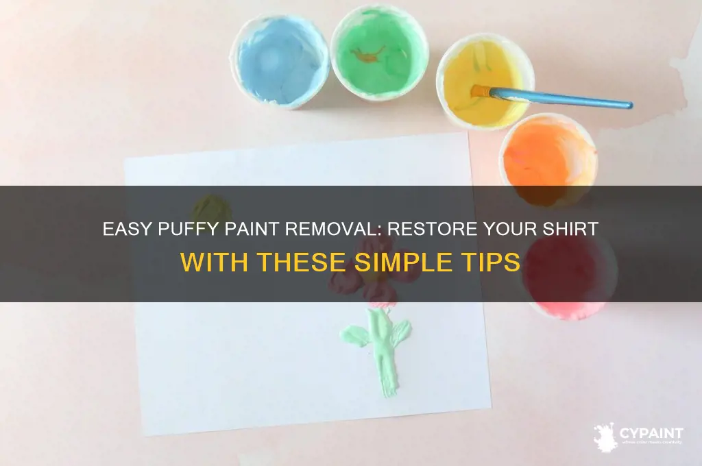 how to take puffy paint off a shirt