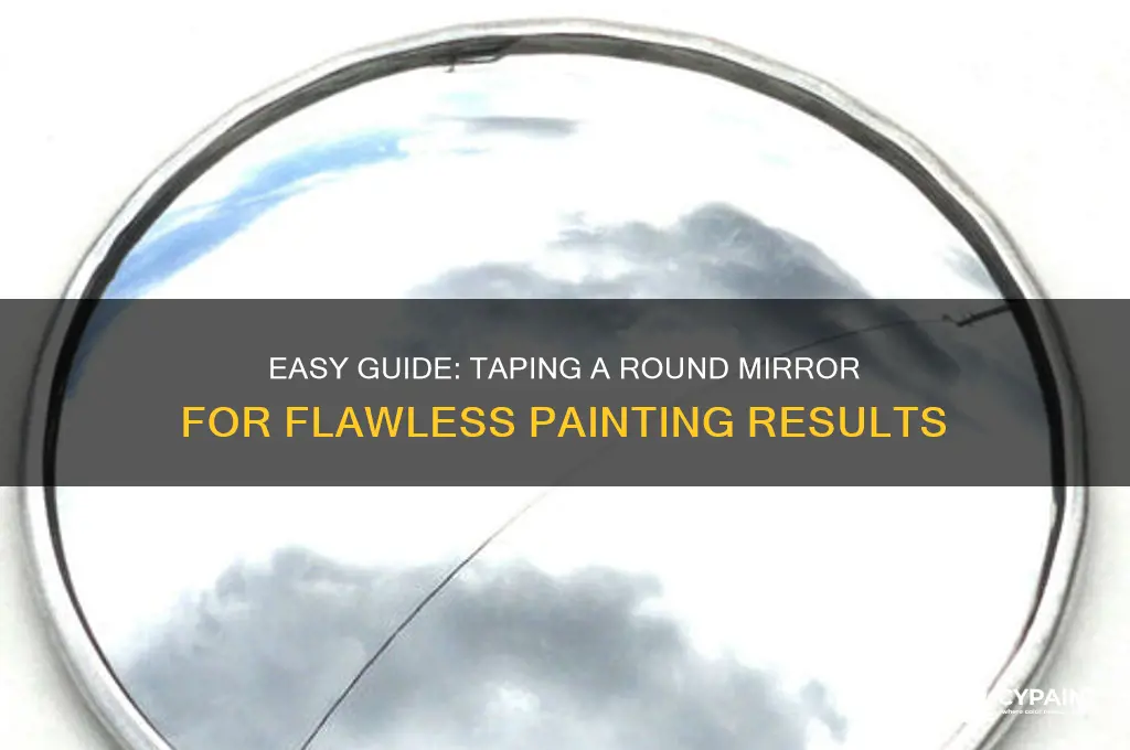 how to tape a round mirror for painting