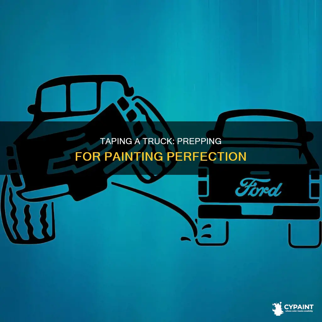 how to tape a truck to prep for painting
