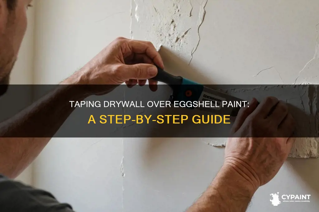 how to tape drywall painted with neggshell paint