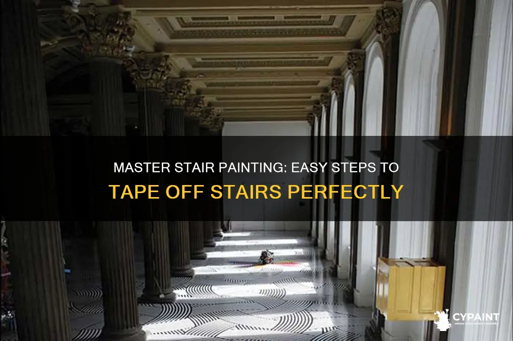 how to tape off stairs before painting steps