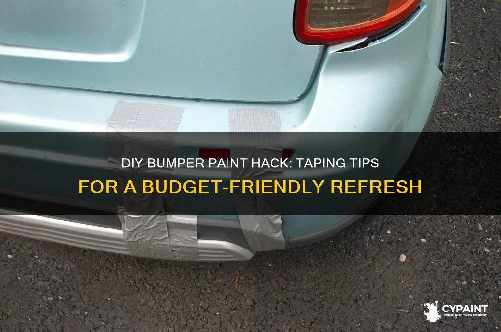 how to tape your bumper for a cheap paint job