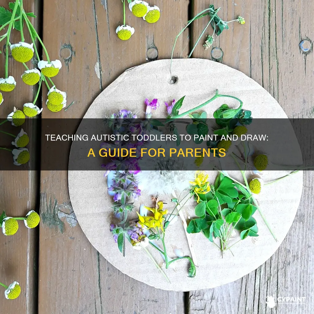 how to teach autistic toddler to paint and draw