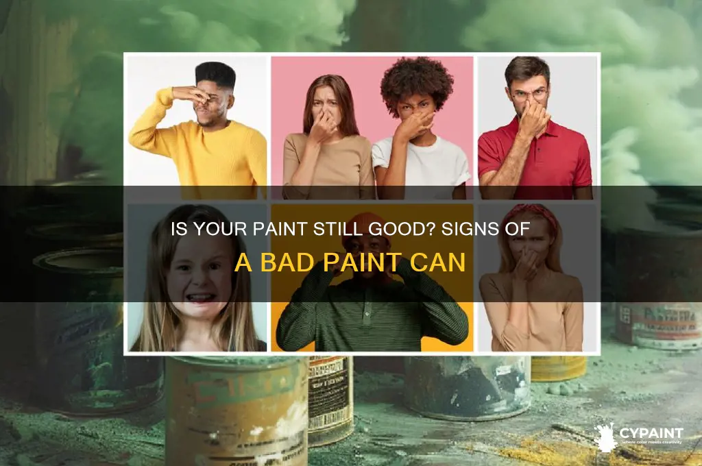 how to tell if a can of paint is bad