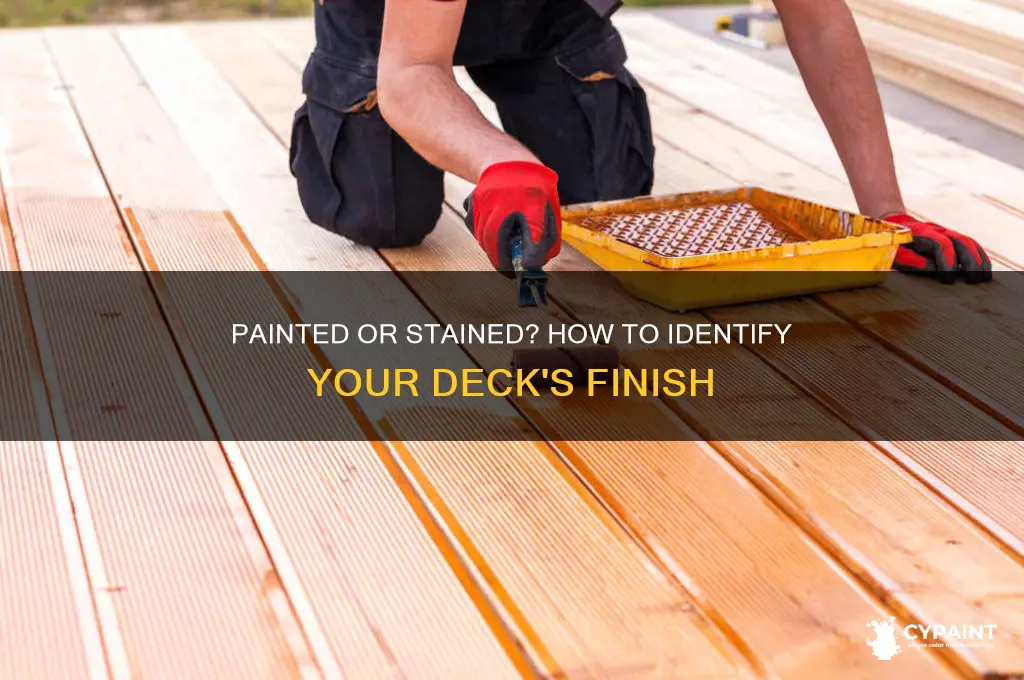 how to tell if a deck is painted or stained