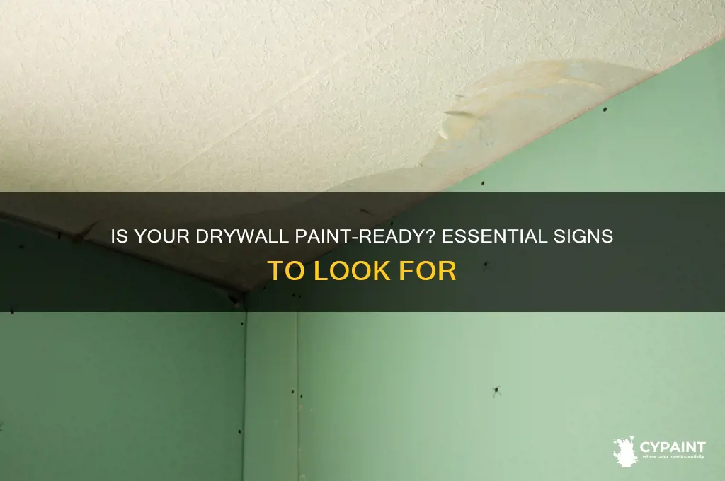 how to tell if drywall ready for paint