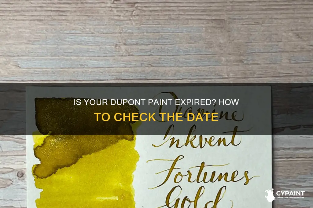 how to tell if dupont paint is out of date