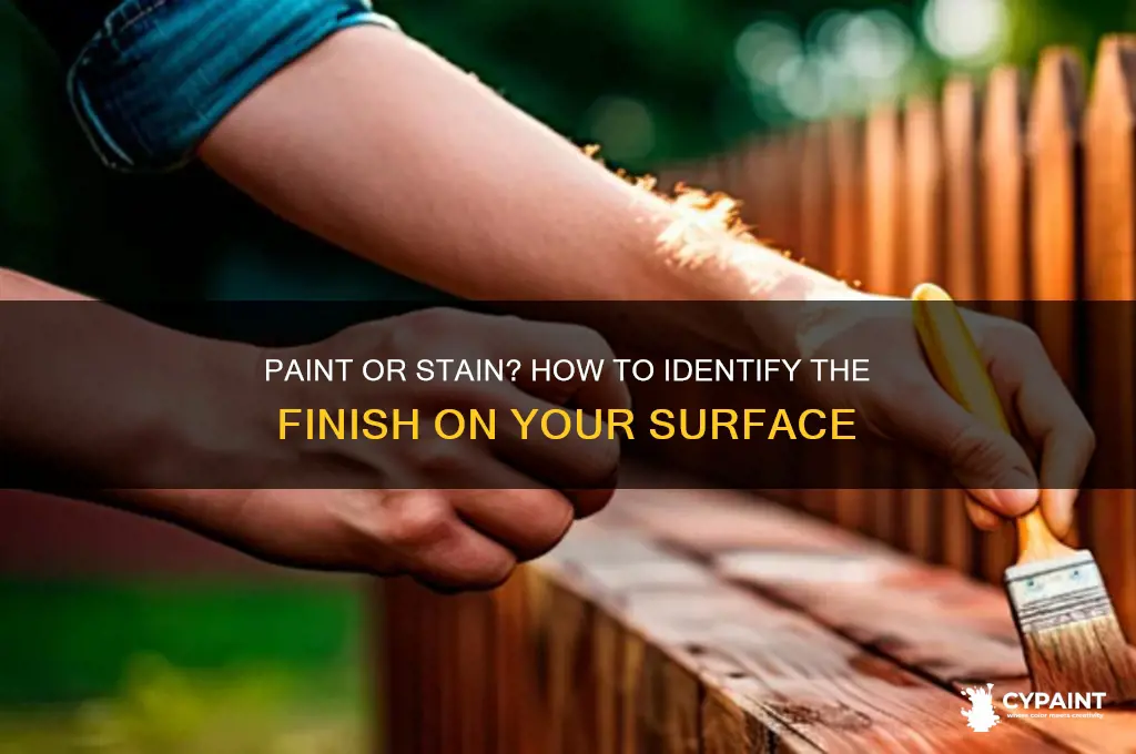 how to tell if its paint or stain