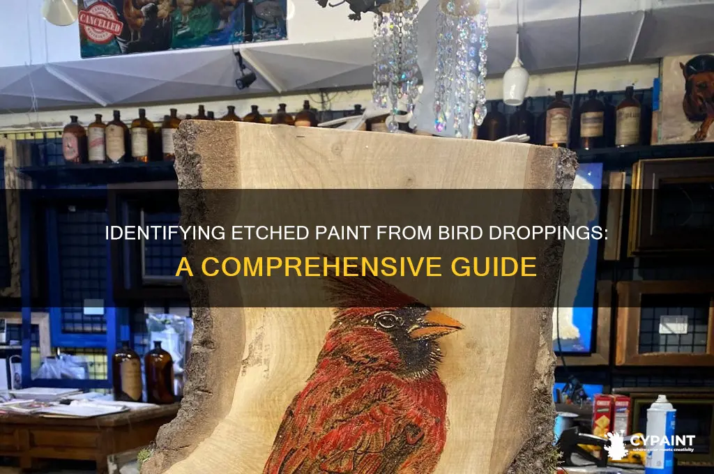 how to tell if paint is etched from bird droppings