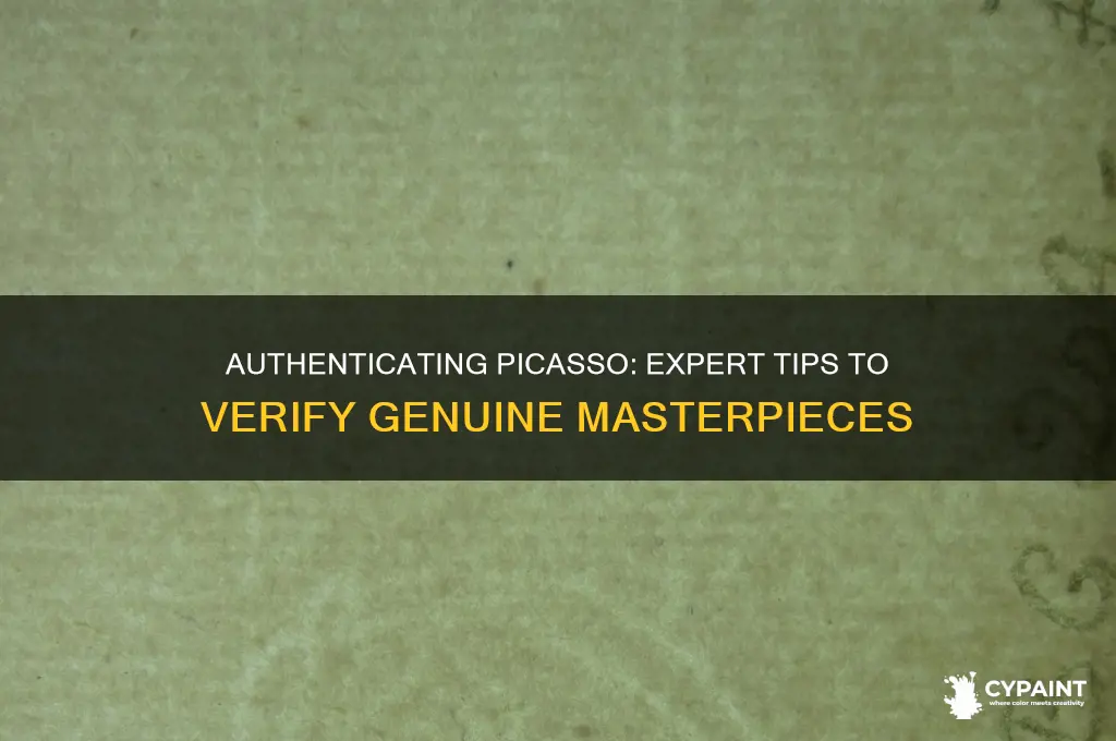 how to tell if picasso painting is authentic