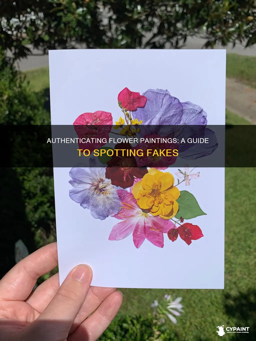 how to tell if the flowery painting is real