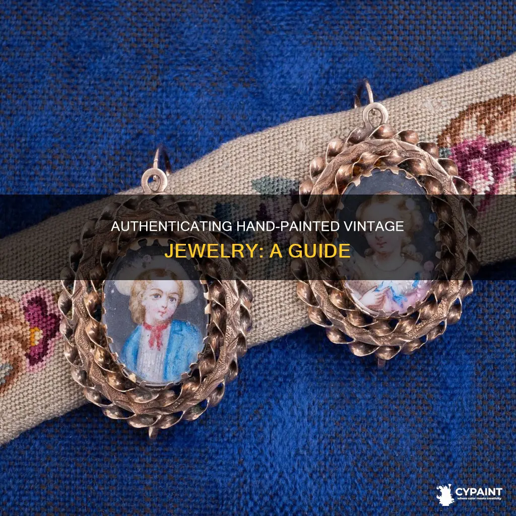 how to tell if vintage jewelry is hand painted