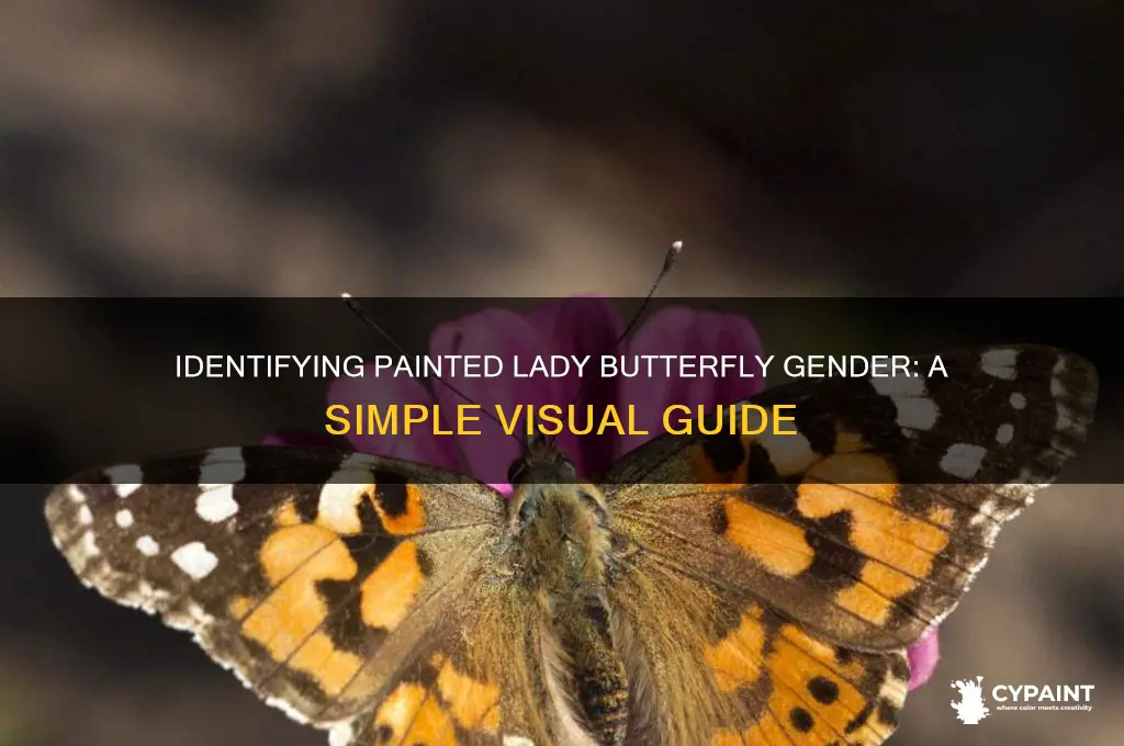 how to tell the gender of a painted lady butterfly