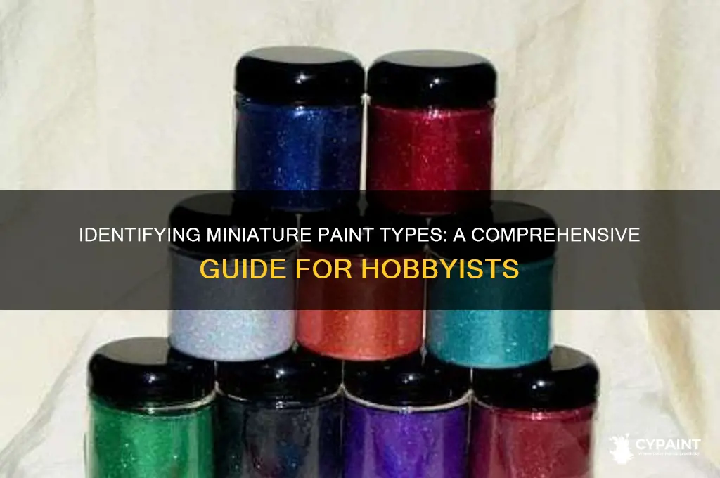 how to tell what type of paint are miniature paints