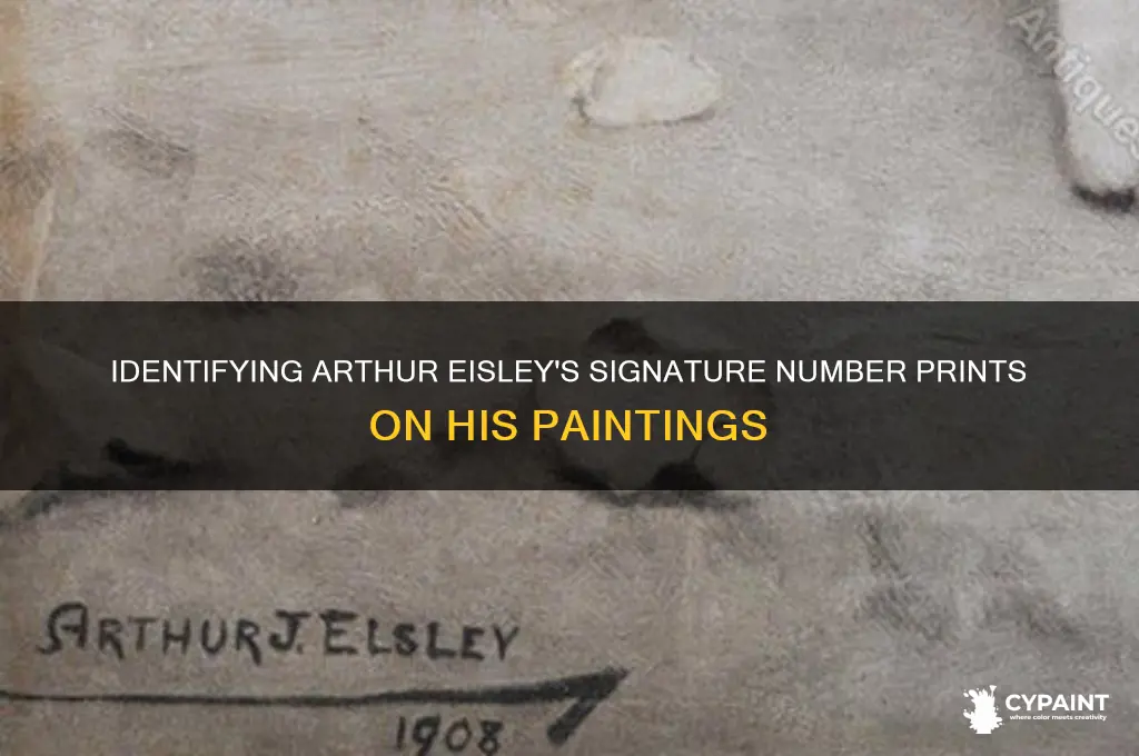 how to tell which number print on arthur eisley paintings