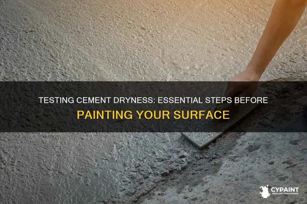 how to test cement dry ready for paint