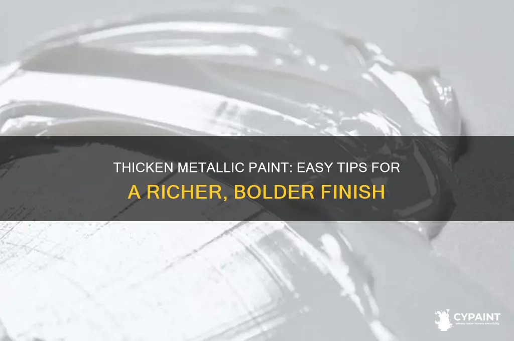 how to thicken matalic paint your paint thicker