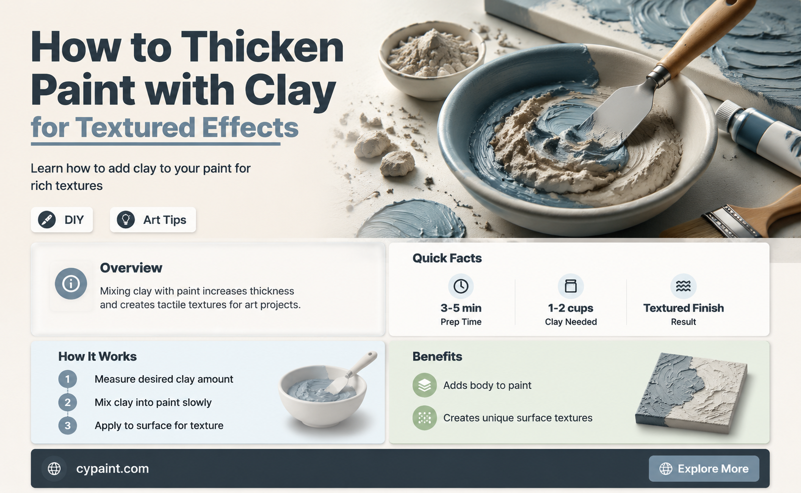 can you add clay to paint for thicker texture