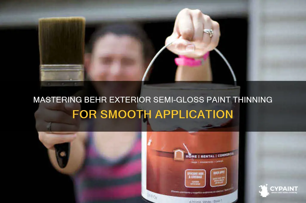 how to thin behr exterior semi-gloss paint