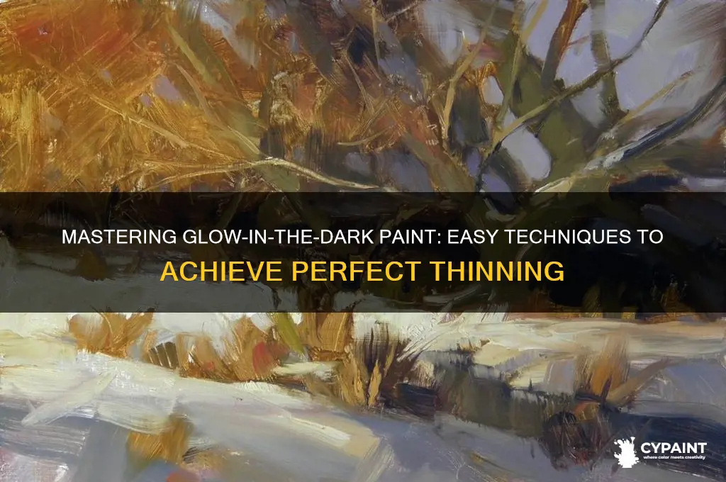 how to thin glow in the dark paint